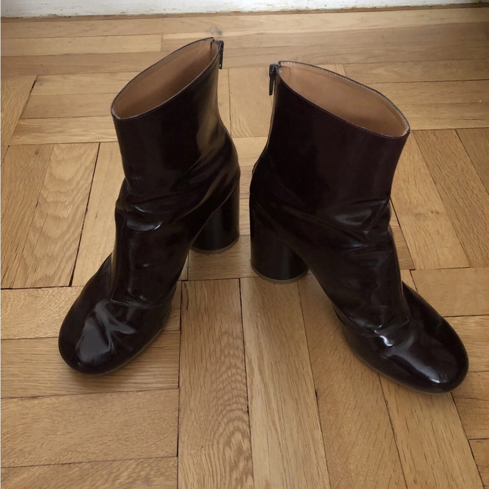 Maison Martin Margiela bordeaux ankle boots sz 39